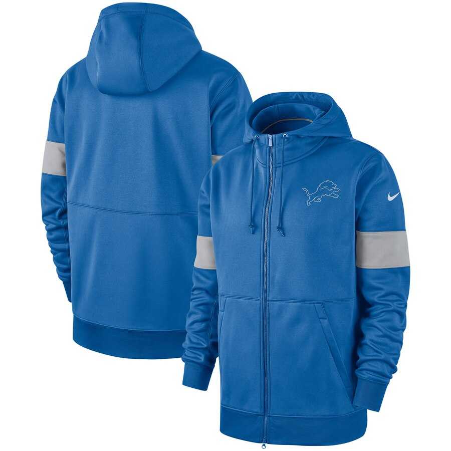 Detroit Lions Nike Sideline Performance Full Zip Hoodie Blue,We sell and wholesale Detroit Lions Nike Sideline Performance Full Zip Hoodie Blue on line form chian!